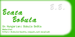beata bobula business card